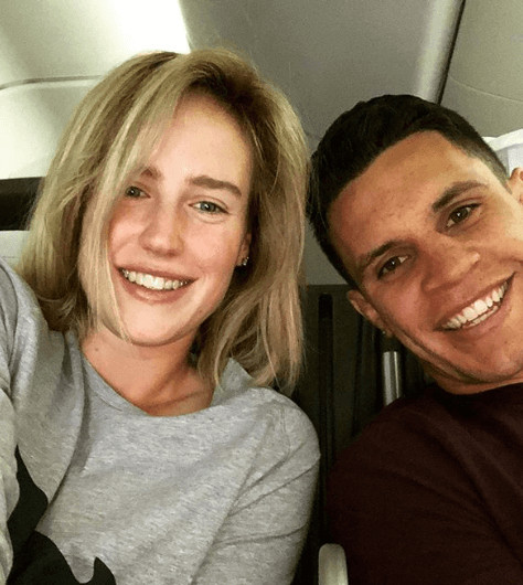 With His Beautiful Wife